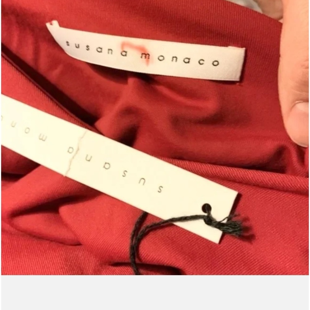 Susana Monaco Red One Sleeve Bodycon Dress - Picture 5 of 7